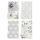 Artoid Mode Silver Floral Leaves Boho Kitchen Towels Dish Towels 18x26 Inch Seasonal Decoration Hand Towels Set of 4