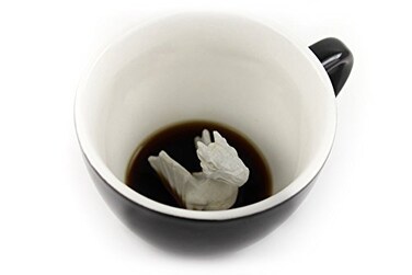 Creature Cups Dragon Ceramic Mug Hidden 3D Animal Inside Fantasy Gift for Coffee Tea Lovers