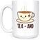 Artisan Owl TeaAmo Mug 15oz Large Ceramic Tea Coffee Cup Present for Birthday Anniversary Valentines Day Christmas