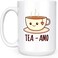 Artisan Owl TeaAmo Mug 15oz Large Ceramic Tea Coffee Cup Present for Birthday Anniversary Valentines Day Christmas