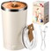 hatisan Self Stirring Coffee Mug With Lid Electric High Speed Self Stirring Mug 400ml Rechargeable Detachable Stainless Steel Self Stirring Cup for Coffee Milk Cocoa Christmas GiftBeige