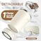hatisan Self Stirring Coffee Mug With Lid Electric High Speed Self Stirring Mug 400ml Rechargeable Detachable Stainless Steel Self Stirring Cup for Coffee Milk Cocoa Christmas GiftBeige
