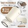 hatisan Self Stirring Coffee Mug With Lid Electric High Speed Self Stirring Mug 400ml Rechargeable Detachable Stainless Steel Self Stirring Cup for Coffee Milk Cocoa Christmas GiftBeige