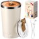 hatisan Self Stirring Coffee Mug With Lid Electric High Speed Self Stirring Mug 400ml Rechargeable Detachable Stainless Steel Self Stirring Cup for Coffee Milk Cocoa Christmas GiftBeige