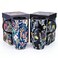TZSSP 17oz Ceramic Coffee Mug Set of 2 with Lids Gift Boxes Art Nouveau Tropical Wildflower Floral Porcelain Tea Cups Microwave Dishwasher Oven Freezer Safe for Home Office Use