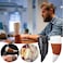 wdcfxy Creative Goat Horns Coffee Mug 230ml 12 Oz Leak Proof Stainless Steel Thermal Tumbler with Viking Design Rope Handle Lid Unique Horn Shaped Travel Mug for Coffee Lovers Creating