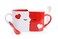 Blu Devil Kissing Mugs Set Anniversary Wedding Gifts Exquisitely Crafted Two Large Cups Spoons for Couples For Him and Her on Valentines Birthday Engagement