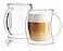 JoyJolt Caleo Collection Double Wall Insulated Glass Coffee Cups Set Of 2 13Ounces