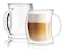 JoyJolt Caleo Collection Double Wall Insulated Glass Coffee Cups Set Of 2 13Ounces