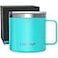 CHILLOUT LIFE Stainless Steel 16 oz Vacuum Insulated Coffee Mug with Handle and Lid Large Thermal Camping Coffee Mug Cup with Durable Sliding Lid for Men Women Keeps your Beverages HotCold