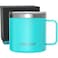 CHILLOUT LIFE Stainless Steel 16 oz Vacuum Insulated Coffee Mug with Handle and Lid Large Thermal Camping Coffee Mug Cup with Durable Sliding Lid for Men Women Keeps your Beverages HotCold