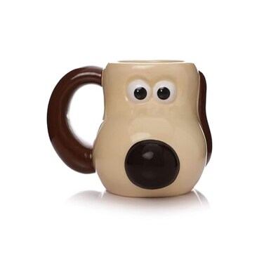 Half Moon Bay Wallace and Gromit 16 ounce Hand Painted Ceramic Novelty Character Coffee Mug for Your Morning Cup of Joe