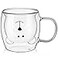 Patelai Cute Bear Tea Cup Double Wall Glass Milk Coffee Bear Mug with Handle Insulated Espresso Christmas Beer Cup Cute Birthday Gift for Women Men Valentine 250 Ml 8 4 ozWhite1 Piece