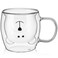 Patelai Cute Bear Tea Cup Double Wall Glass Milk Coffee Bear Mug with Handle Insulated Espresso Christmas Beer Cup Cute Birthday Gift for Women Men Valentine 250 Ml 8 4 ozWhite1 Piece