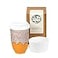 NOVA CERAMICS Grapefruit 12oz Travel Mug To Go Coffee Tumbler With Lid Microwave Dishwasher Safe Unique Design Modern Style Reusable Adults