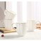 DUJUST Coffee Mug Set of 4135oz Luxury British Design with Handcrafted Golden Trims 1stClass Bonechina White and Gold Cup Set for Coffee TeaMilk BeautifulGraceful Top Fine Porcelain Cups