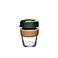 KeepCup Brew Cork Reusable Glass Tumbler with Natural Cork Tall Coffee Cup 12oz 340ml Deep