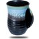 oojdzoo Hand Warmer Mug for Coffee 16 Ounce Large Hand Warming Mugs Handmade Pottery Ceramic Gift for Thanksgiving Christmas with Contoured Pocket Keep Your Fingers Warmth Right Handed Blue