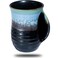 oojdzoo Hand Warmer Mug for Coffee 16 Ounce Large Hand Warming Mugs Handmade Pottery Ceramic Gift for Thanksgiving Christmas with Contoured Pocket Keep Your Fingers Warmth Right Handed Blue