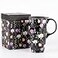 Topadorn 17oz Ceramic Travel Mug with Lid and Handle Farmhouse Floral Coffee Mug Spill Proof Reusable Cup Microwave Dishwasher Safe Gift Box Included