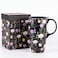 Topadorn 17oz Ceramic Travel Mug with Lid and Handle Farmhouse Floral Coffee Mug Spill Proof Reusable Cup Microwave Dishwasher Safe Gift Box Included