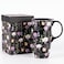 Topadorn 17oz Ceramic Travel Mug with Lid and Handle Farmhouse Floral Coffee Mug Spill Proof Reusable Cup Microwave Dishwasher Safe Gift Box Included