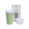 GIROFLIER Ceramic Travel Mug with Lid 12 oz Aesthetic Coffee Cup Minimalist Reusable Coffee Mug for Women Men Microwave Dishwasher Safe Fits Car Cup Holder Green