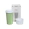 GIROFLIER Ceramic Travel Mug with Lid 12 oz Aesthetic Coffee Cup Minimalist Reusable Coffee Mug for Women Men Microwave Dishwasher Safe Fits Car Cup Holder Green