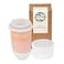 NOVA CERAMICS Travel Mug On the Go Coffee Mug Microwave Dishwasher Safe Green Tumbler Gifts For Women Men 16oz Afterglow