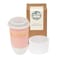 NOVA CERAMICS Travel Mug On the Go Coffee Mug Microwave Dishwasher Safe Green Tumbler Gifts For Women Men 16oz Afterglow