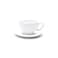 Coffeezone Double Espresso Coffee Cup and Saucer Small Cappuccino and Speciality Coffee New Bone China for Coffee Shop and Barista Matte White 5 oz