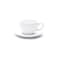 Coffeezone Double Espresso Coffee Cup and Saucer Small Cappuccino and Speciality Coffee New Bone China for Coffee Shop and Barista Matte White 5 oz