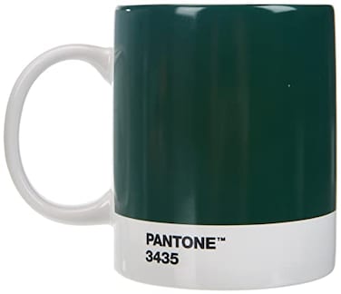 www.Copenhagen.Design Pantone by Copenhagen Design Large ceramic coffee mug with handle Colorful Porcelain coffee mugcup 12 oz Dark Green 3435