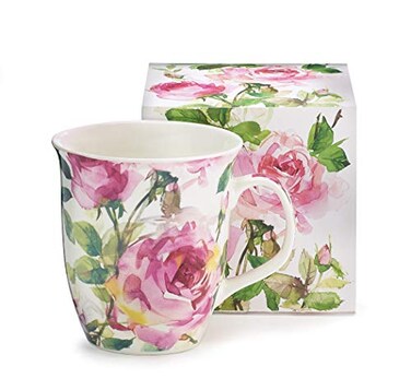 burton+BURTON Burton Burton 9726810 Porcelain Mug Pink Roses16oz