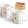 Maison d' Maison d Hermine Coffee Mug with Handles Fine Bone China Mugs Pack of Two Tea Cups for Hot Beverages Cappuccino Latte Home Restaurant Hotel Spring Summer Botanical Fresh Pack of 2 12 Ounce
