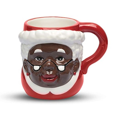 Boutique Africa African American Mrs Santa Claus Ceramic Mug 16 Ounce