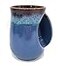 Selamica Porcelain 18oz Novelty Righthanded Handwarmer Mug Coffee Mug Tea Mug for family friends and couple Blue