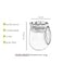 Selamica Porcelain 18oz Novelty Righthanded Handwarmer Mug Coffee Mug Tea Mug for family friends and couple Blue