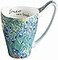 YBK Tech Bone China Coffee Mug 16oz Large Tea Cup Design Inspired by Van Goghs Paintings Iris flower