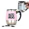 daasigwaa CuteInnovation Rechargeable Self Stirring Mug Magnetic Electric Auto Mixing Stainless Steel Cup for OfficeKitchenTravelHome CoffeeTeaHot ChocolateMilk390 ml132 ozPink