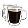 YUNCANG Double Wall Insulated Coffee Mugs 16 Ounces Clear Glass Cappuccino Latte Cups Heat Resistant