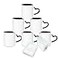 MR.R MRR Sublimation Blank Dishwasher Ceramic MugBlank Coated CupSublimation Blank MugsClassic Cup with Pink Color Inner Mug and Heart Handle11ozSet of 6 pcs per Carton