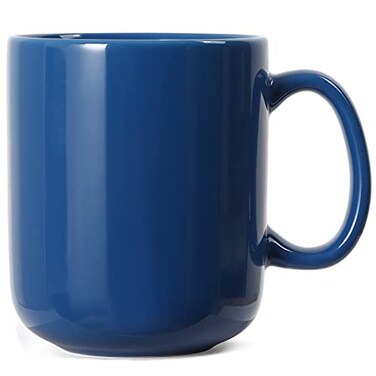 Smilatte 20 OZ Large Coffee Mug M016 Ceramic Boss Big Tea Cup with Handle for Dad Men Blue