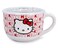 Silver Buffalo Sanrio Hello Kitty Red Ceramic Soup Mug With Vented Lid Bowl Container For Ice Cream Cereal Oatmeal Large Coffee Mugs and Cups Home Kitchen Essentials Cute Kawaii Gifts Holds 24 Ounces