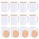 RAINBOWTIE Sublimation Mugs 15 oz with Bamboo Lid Ceramic Coffee Cup Sublimation Coffee Mugs Tazas Para Sublimar Set of 12