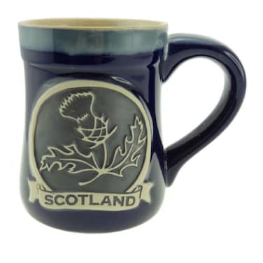 Glen Appin Stoneware Mug Scotland Pottery Mug for Coffe or Beer 169 oz500 ml ThistleScotland Blue