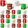 Yaomiao 24 Pcs Christmas Mugs Set Santa Snowman Elk Elf Plastic Mugs Bulk Christmas 7 oz Cups Gifts for Holiday Party Supplies 4 Styles