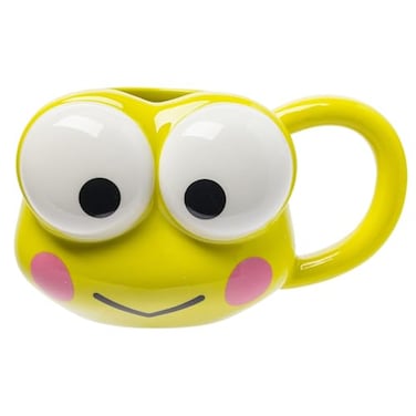 Silver Buffalo Sanrio Hello Kitty and Friends Keroppi Ceramic 3D Sculpted Mug 20 Ounces