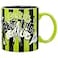 Silver Buffalo Beetlejuice Green and Black Stripes Ceramic Mug 20 Ounces