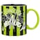 Silver Buffalo Beetlejuice Green and Black Stripes Ceramic Mug 20 Ounces